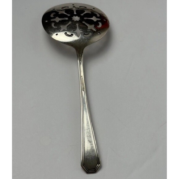 Wm Rogers & Son AA Mayfair Serving Silverplate Art Deco Pierced Tomato Flat 1923 - Picture 9 of 9